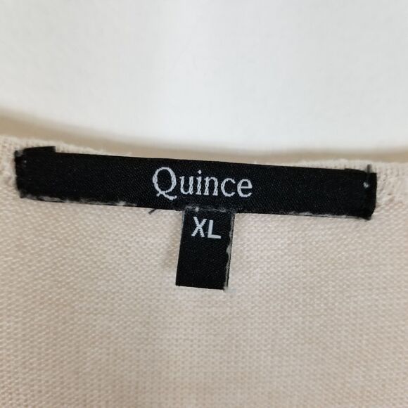 Quince Women Brushed Short Sleeve Top Size xL Heather Oatmeal Soft Dolman Sleeve - Picture 3 of 4